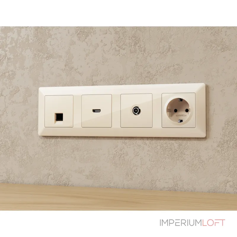 Комплект механизма компьютерной розетки RJ-45 (8P8C) CAT6A экранированной с автоматической защитной шторкой Ambrella Volt MA MA312005 Комплект механизма компьютерной розетки RJ-45 (8P8C) CAT6A экранированной с автоматической защитной шторкой Ambrella Volt MA MA312005