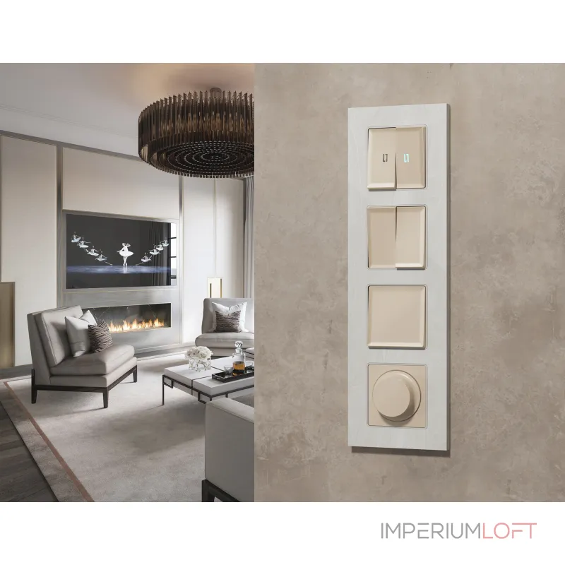 Комплект механизма 2-клавишного перекрестного выключателя 10A-250V Ambrella Volt MA MA323030