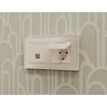 Комплект механизма компьютерной розетки RJ-45 (8P8C) CAT6A экранированной с автоматической защитной шторкой Ambrella Volt MA MA332005