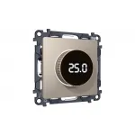 Комплект механизма терморегулятора с цифровым дисплеем с подсветкой и датчиком для теплого пола 16A-250V Ambrella Volt MA MA365810 от ImperiumLoft