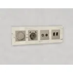 Комплект механизма электрической розетки 2USB С+C 20W (быстрая зарядка) с/з на винтовых зажимах 16A-250V Ambrella Volt MA MA370510 от ImperiumLoft