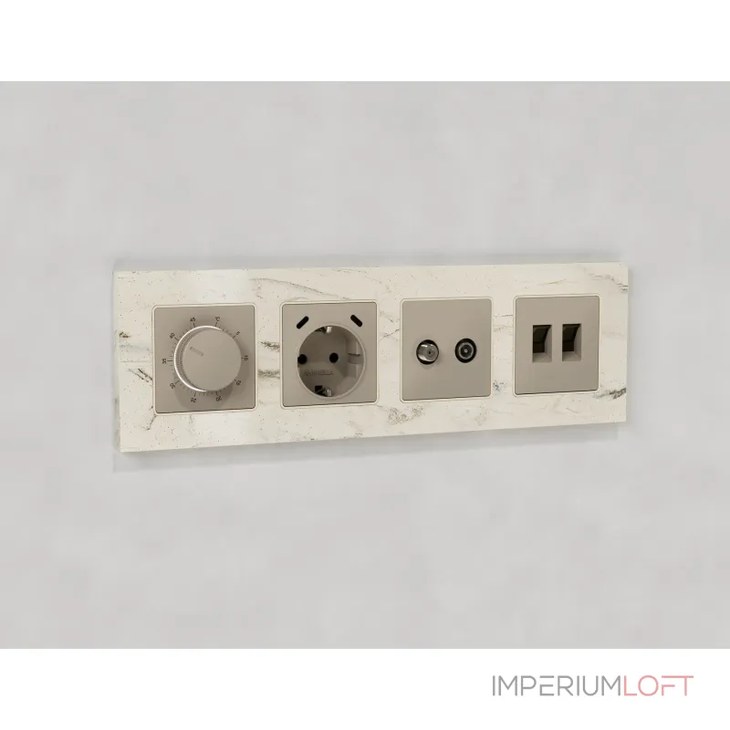 Комплект механизма электрической розетки 2USB С+C 20W (быстрая зарядка) с/з на винтовых зажимах 16A-250V Ambrella Volt MA MA370510 от ImperiumLoft