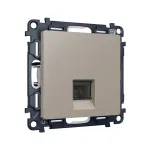 Комплект механизма компьютерной розетки RJ-45 (8P8C) CAT6A экранированной с автоматической защитной шторкой Ambrella Volt MA MA372005