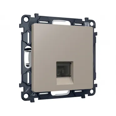 Комплект механизма компьютерной розетки RJ-45 (8P8C) CAT6A экранированной с автоматической защитной шторкой Ambrella Volt MA MA372005 Комплект механизма компьютерной розетки RJ-45 (8P8C) CAT6A экранированной с автоматической защитной шторкой Ambrella Volt MA MA372005