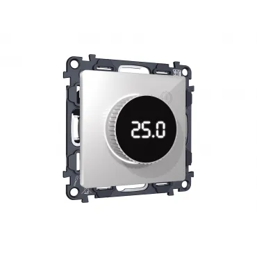 Комплект механизма терморегулятора с цифровым дисплеем с подсветкой и датчиком для теплого пола 16A-250V Ambrella Volt MA MA405810