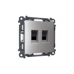 Комплект механизма компьютерной двойной розетки Ambrella Volt MA MA512110 от ImperiumLoft