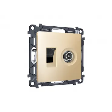 Комплект механизма розетки компьютерной + TV оконечной RJ-45 (8P8C) CAT6/50-870 MHz 1dB с автоматической защитной шторкой Ambrella Volt MA MA612510 Комплект механизма розетки компьютерной + TV оконечной RJ-45 (8P8C) CAT6/50-870 MHz 1dB с автоматической защитной шторкой Ambrella Volt MA MA612510