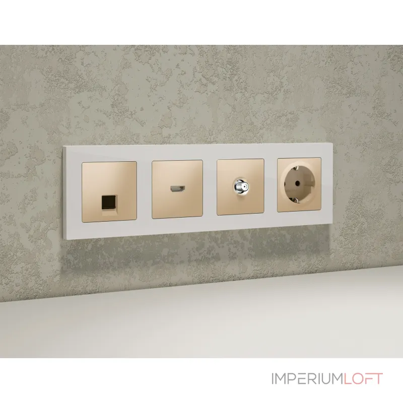 Комплект механизма TV розетки SAT 5-2400MHz 3.5dB Ambrella Volt MA MA613050