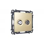 Комплект механизма розетки TV оконечной + SAT 5-862MHz 3.5dB/950-2150MHz 3.5dB Ambrella Volt MA MA613310