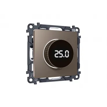 Комплект механизма терморегулятора с цифровым дисплеем с подсветкой и датчиком для теплого пола 16A-250V Ambrella Volt MA MA635810