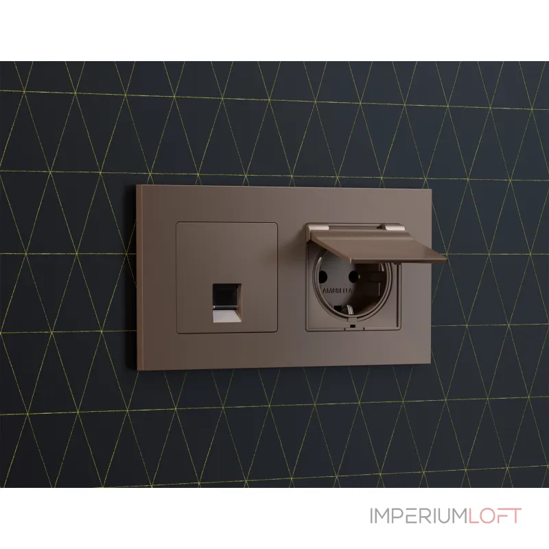 Комплект механизма компьютерной розетки Ambrella Volt MA MA642005 от ImperiumLoft