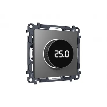 Комплект механизма терморегулятора с цифровым дисплеем с подсветкой и датчиком для теплого пола 16A-250V Ambrella Volt MA MA655810