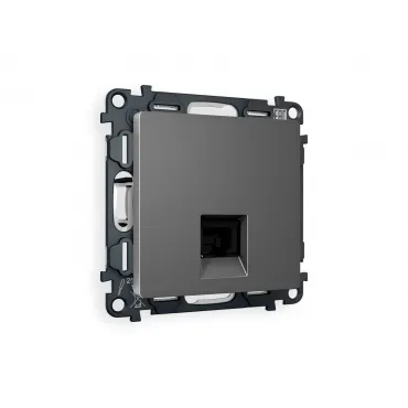 Комплект механизма компьютерной розетки RJ-45 (8P8C) CAT6A экранированной с автоматической защитной шторкой Ambrella Volt MA MA662005