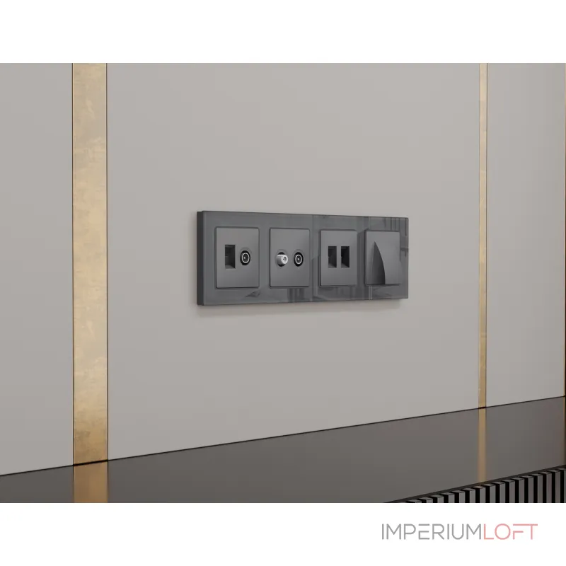 Комплект механизма розетки компьютерной + TV оконечной RJ-45 (8P8C) CAT6/50-870 MHz 1dB с автоматической защитной шторкой Ambrella Volt MA MA662510 от ImperiumLoft Комплект механизма розетки компьютерной + TV оконечной RJ-45 (8P8C) CAT6/50-870 MHz 1dB с автоматической защитной шторкой Ambrella Volt MA MA662510 от ImperiumLoft