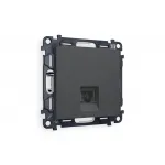 Комплект механизма компьютерной розетки RJ-45 (8P8C) CAT6A экранированной с автоматической защитной шторкой Ambrella Volt MA MA912005 от ImperiumLoft