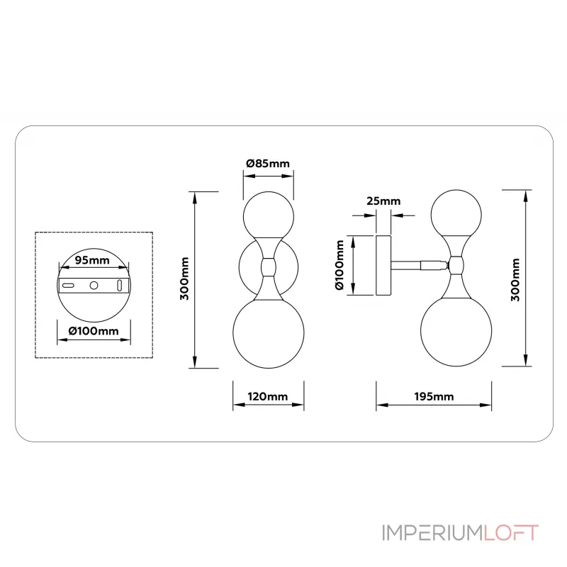 Светильник настенный Ambrella HIGH LIGHT LH51053 от ImperiumLoft Светильник настенный Ambrella HIGH LIGHT LH51053 от ImperiumLoft