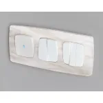 Комплект механизма 2-клавишного перекрестного выключателя 10A-250V Ambrella Volt QUANT OMEGA MO123030 от ImperiumLoft