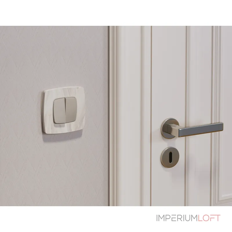 Комплект механизма 2-клавишного перекрестного выключателя 10A-250V Ambrella Volt QUANT OMEGA MO363030 от ImperiumLoft