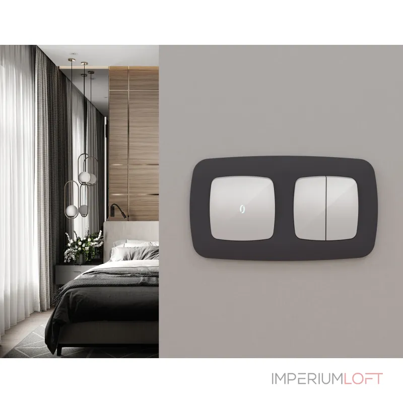 Комплект механизма 2-клавишного перекрестного выключателя 10A-250V Ambrella Volt MO MO403030