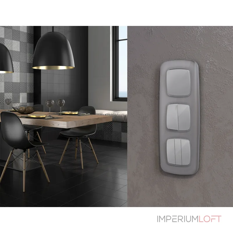 Комплект механизма 2-клавишного перекрестного выключателя 10A-250V Ambrella Volt MO MO403030