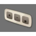 Комплект механизма компьютерной розетки RJ-45 (8P8C) CAT6A экранированной с автоматической защитной шторкой Ambrella Volt MO MO642005