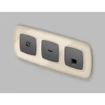 Комплект механизма компьютерной розетки RJ-45 (8P8C) CAT6A экранированной с автоматической защитной шторкой Ambrella Volt QUANT OMEGA MO662005 от ImperiumLoft