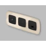 Комплект механизма компьютерной розетки RJ-45 (8P8C) CAT6A экранированной с автоматической защитной шторкой Ambrella Volt MO MO812005