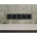 Комплект механизма компьютерной розетки RJ-45 (8P8C) CAT6A экранированной с автоматической защитной шторкой Ambrella Volt MO MO812005