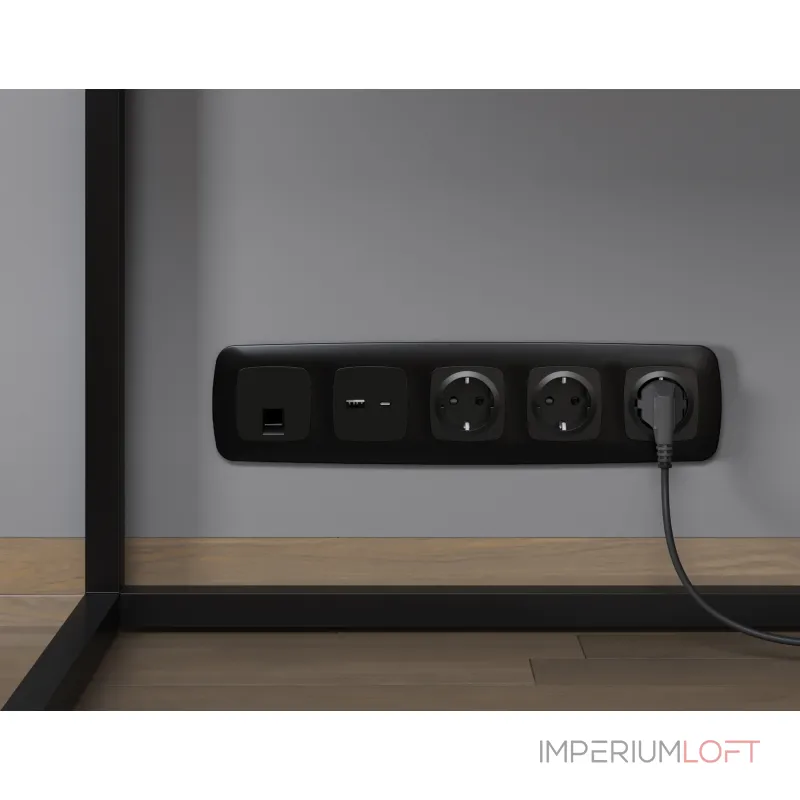 Комплект механизма компьютерной розетки RJ-45 (8P8C) CAT6A экранированной с автоматической защитной шторкой Ambrella Volt MO MO812005