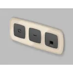 Комплект механизма компьютерной розетки RJ-45 (8P8C) CAT6A экранированной с автоматической защитной шторкой Ambrella Volt MO MO912005