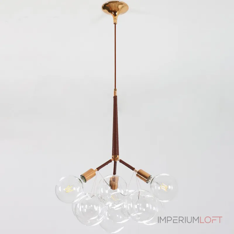 Подвесной светильник LOVELY BUBBLE CHANDELIER FROM PELLE H60 Gold/Brown Подвесной светильник LOVELY BUBBLE CHANDELIER FROM PELLE H60 Gold/Brown