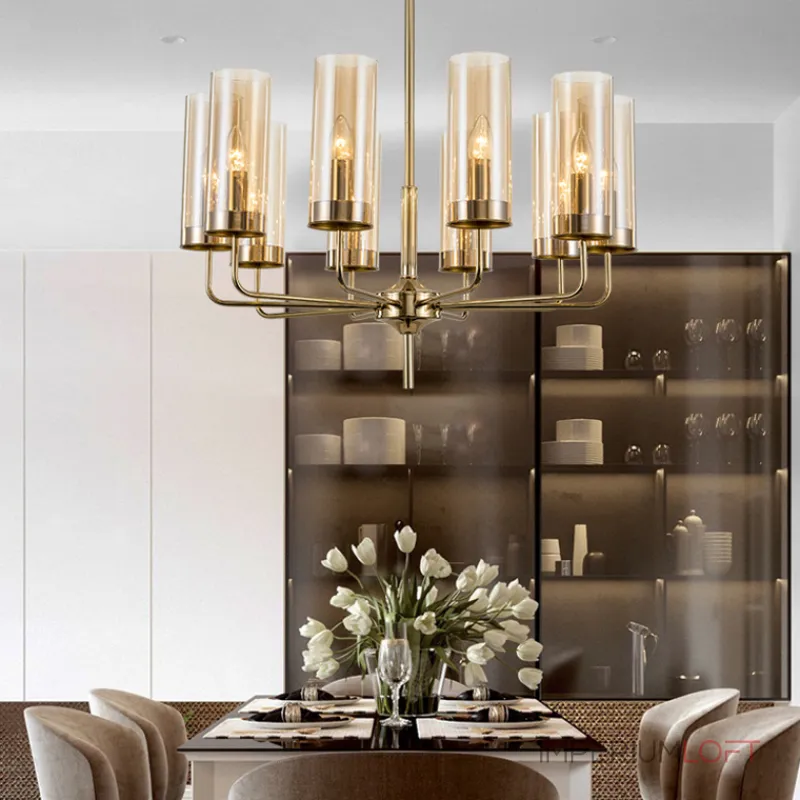 Люстра на штанге Agne Brass & Blue Glass Tube Chandelier in 1970 8