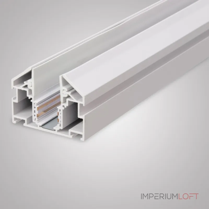 Магнитный трековый шинопровод + закладной профиль для натяжного потолка MAGNET AM537 2M WH от ImperiumLoft Магнитный трековый шинопровод + закладной профиль для натяжного потолка MAGNET AM537 2M WH от ImperiumLoft