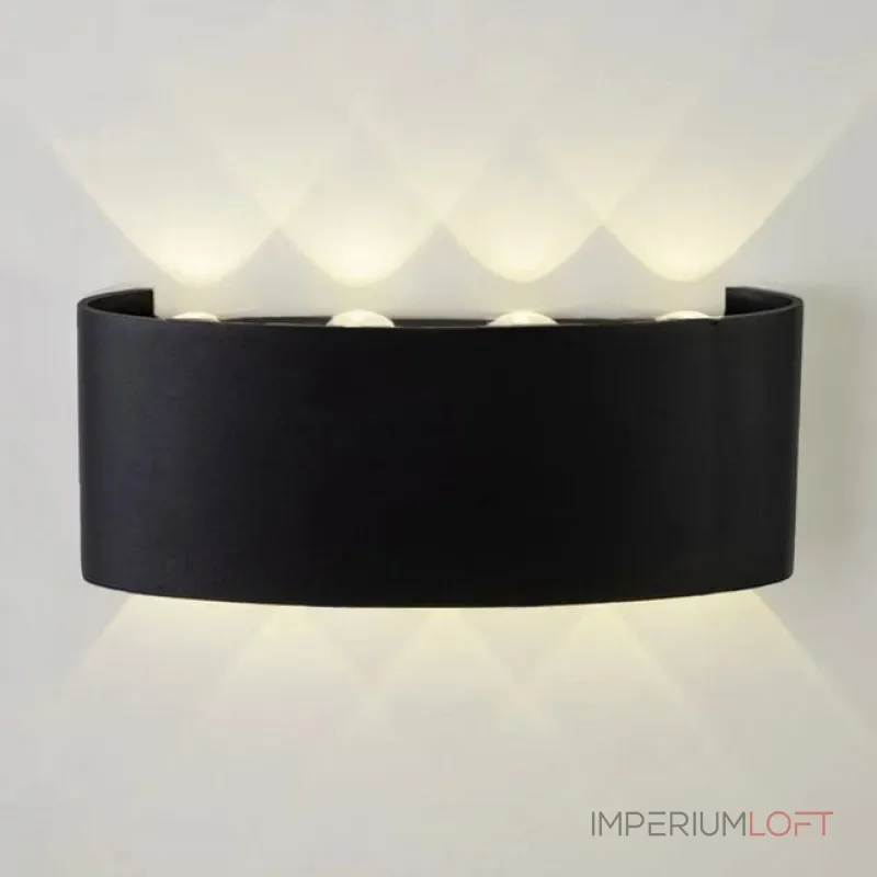 Уличный настенный светодиодный светильник AM Group AM307-8x1W-4000K BK от ImperiumLoft Уличный настенный светодиодный светильник AM Group AM307-8x1W-4000K BK от ImperiumLoft
