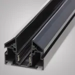 Магнитный трековый шинопровод + закладной профиль для натяжного потолка MAGNET AM537 2M BK от ImperiumLoft