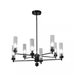 Люстра на штанге INDIGO SP8 PEARL BLACK