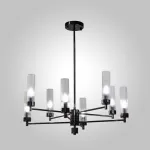 Люстра на штанге INDIGO SP8 PEARL BLACK