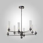 Люстра на штанге INDIGO SP8 PEARL BLACK