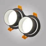 Встраиваемый двойной точечный светильник AM472/2 SAND BK GU10 от ImperiumLoft