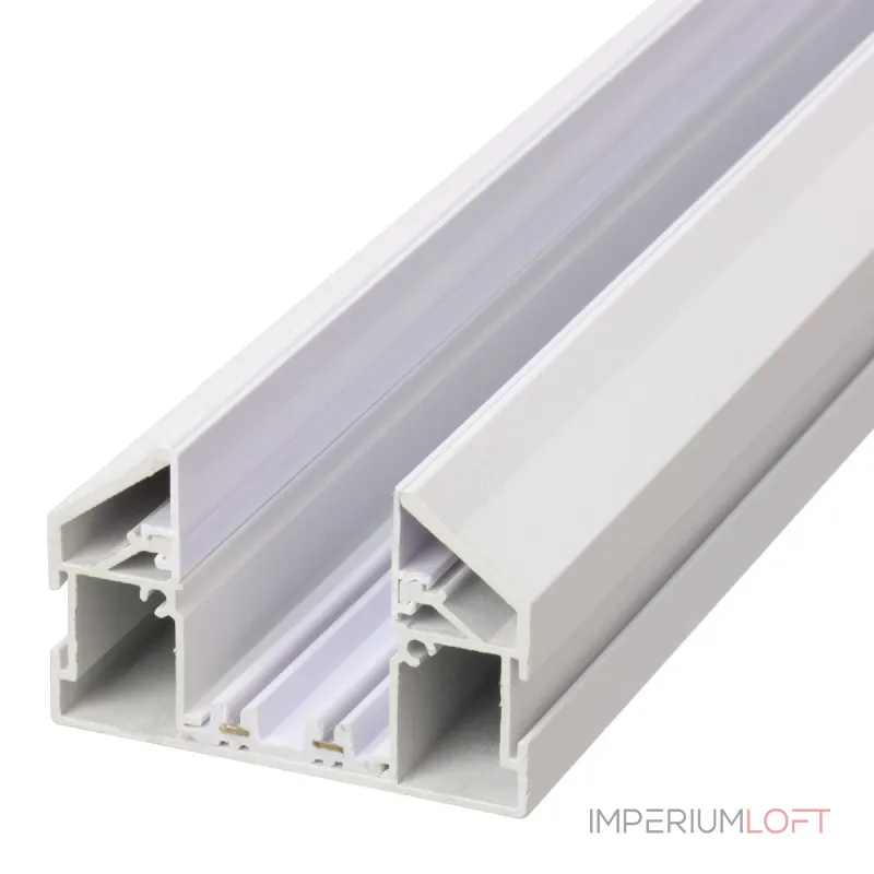 Трековый шинопровод + Закладной профиль для натяжного потолка AM539 2M WH SMART от ImperiumLoft