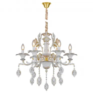 Подвесная люстра AM Group CLEOPATRA SP6 WH+GL Подвесная люстра AM Group CLEOPATRA SP6 WH+GL