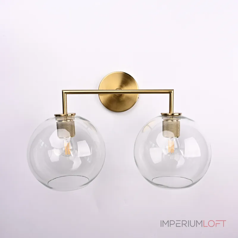 Бра RH Utilitaire Globe Shade Double Sconce Brass от ImperiumLoft Бра RH Utilitaire Globe Shade Double Sconce Brass от ImperiumLoft