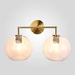 Бра RH Utilitaire Globe Shade Double Sconce Brass от ImperiumLoft
