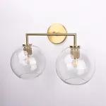 Бра RH Utilitaire Globe Shade Double Sconce Brass от ImperiumLoft