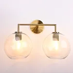 Бра RH Utilitaire Globe Shade Double Sconce Brass от ImperiumLoft