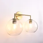 Бра RH Utilitaire Globe Shade Double Sconce Brass от ImperiumLoft