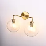 Бра RH Utilitaire Globe Shade Double Sconce Brass от ImperiumLoft