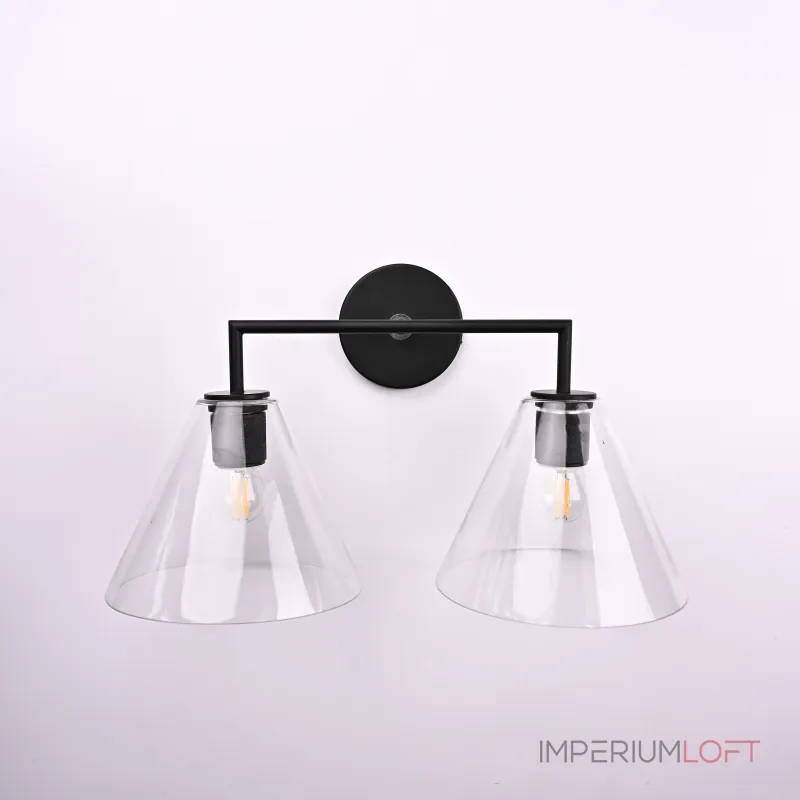 Бра RH Utilitaire Funnel Shade Double Sconce Black от ImperiumLoft