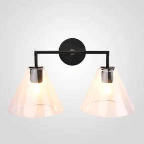 Бра RH Utilitaire Funnel Shade Double Sconce Black Бра RH Utilitaire Funnel Shade Double Sconce Black