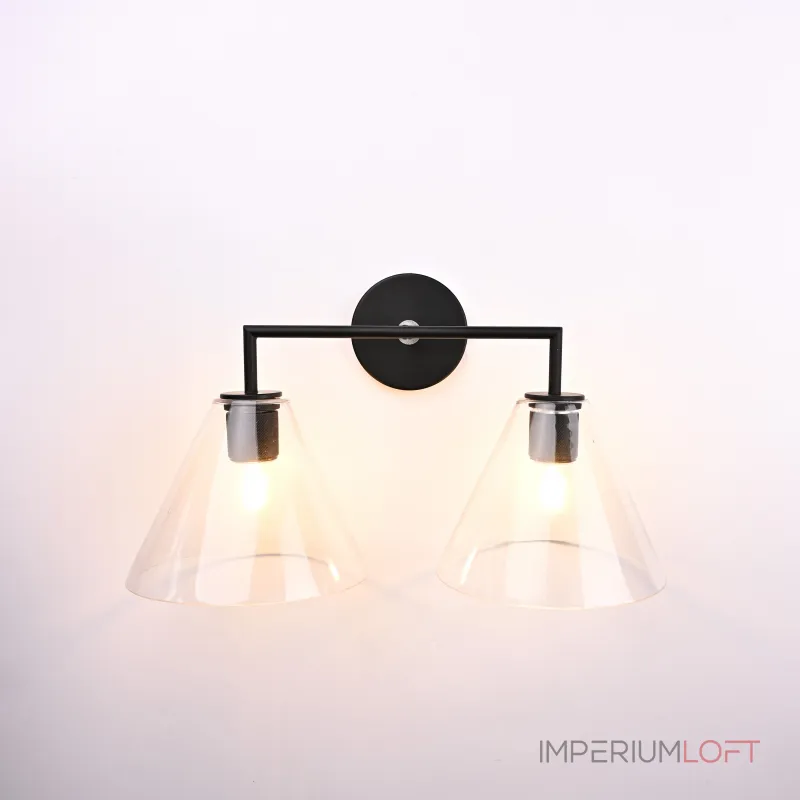Бра RH Utilitaire Funnel Shade Double Sconce Black от ImperiumLoft